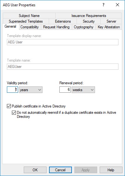 active directory certificate templates