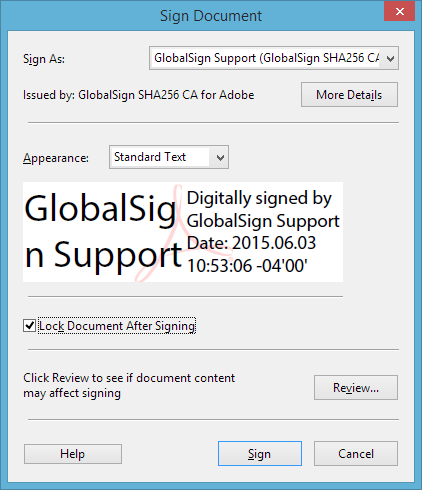 create adobe fillable pdf certificate signature