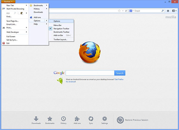 Cara Unduh Mozilla Default Android