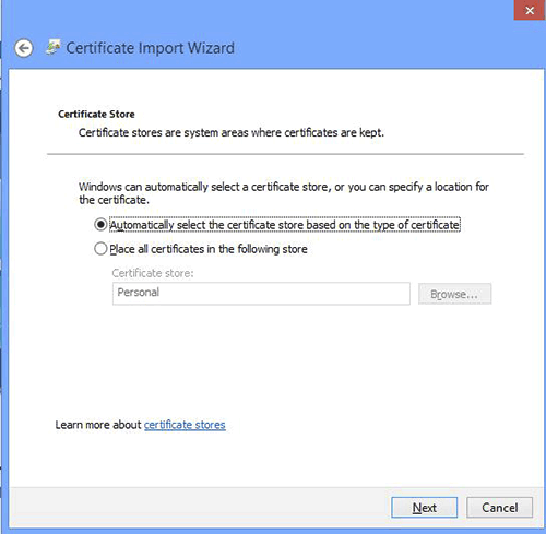 Chrome Certificate Import Wizard Location