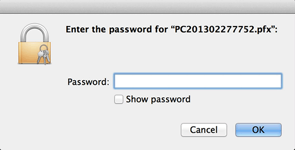 Mac OS Chrome Install Password
