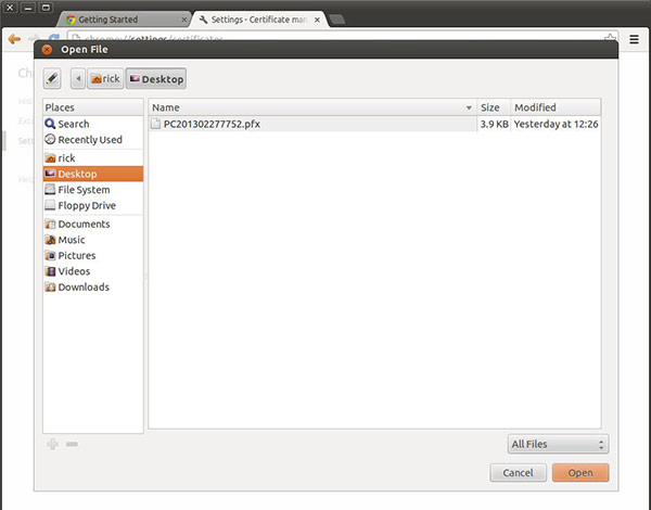 Linux Ubuntu Change Default to All Files