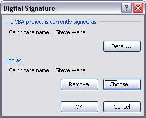 Digital Signature Window