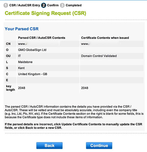 Certificate Signing Request