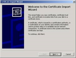 Certificate Import Wizard