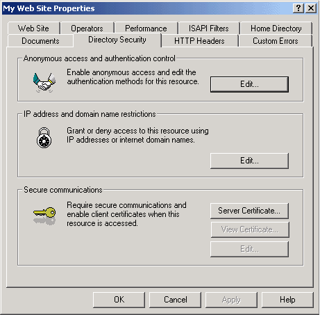Microsoft Exchange 2003 IIS Directory Security 