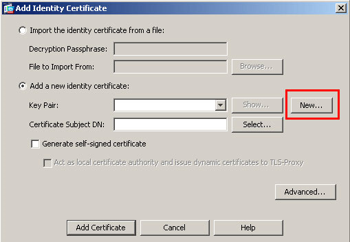 Add Identity Certificate