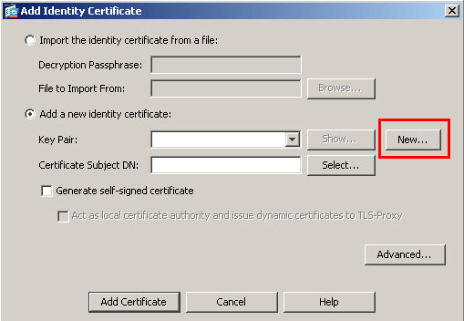 cert key generate Cisco  CSR Generate 5500  ASA