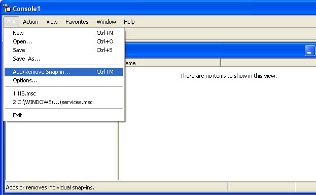 Add/Remove Snap-in