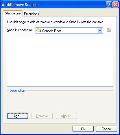 Add/remove Snap-in
