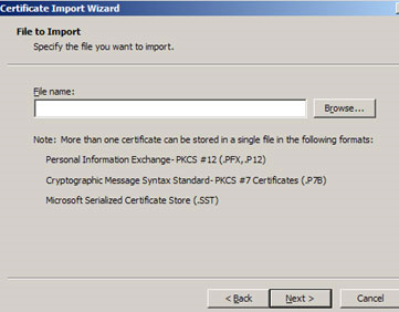 Certificate Import Wizard