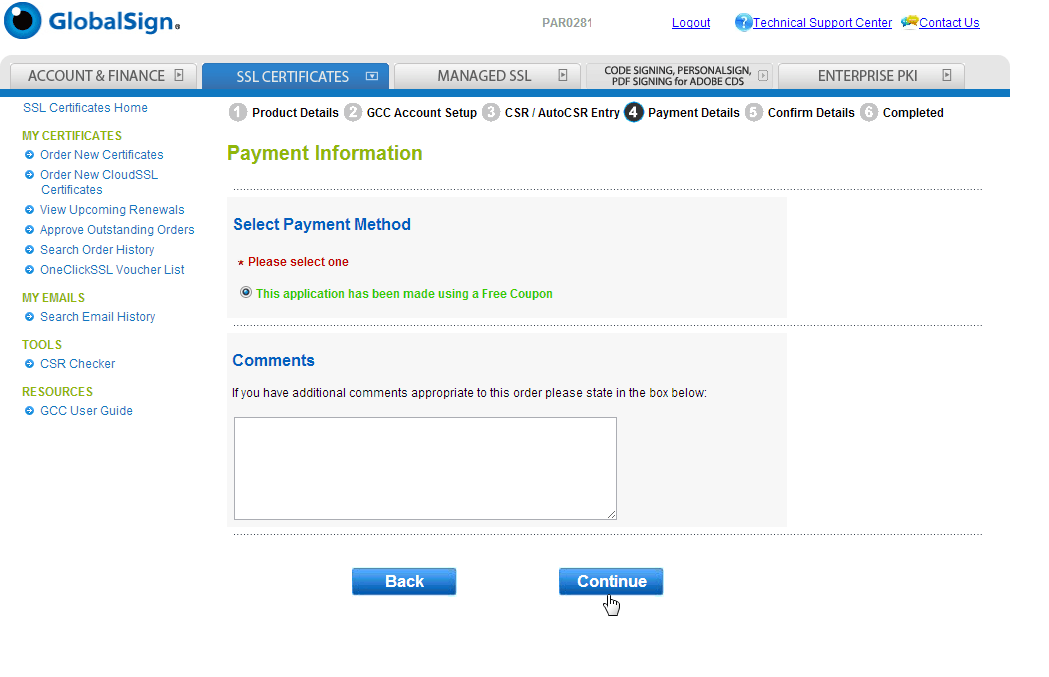 Provide Payment Details