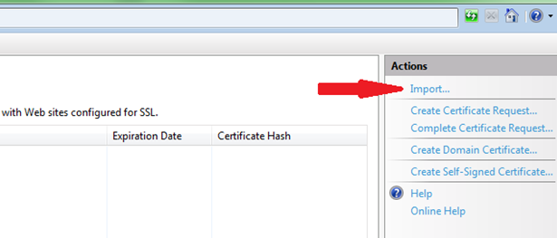 Import Certificate