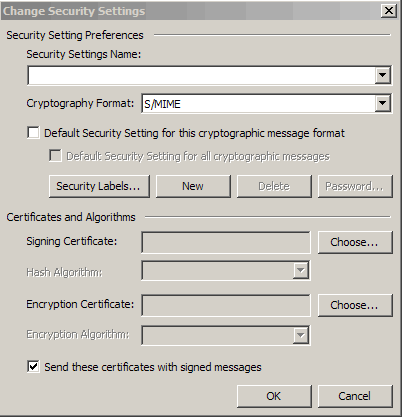 Change Security Settings