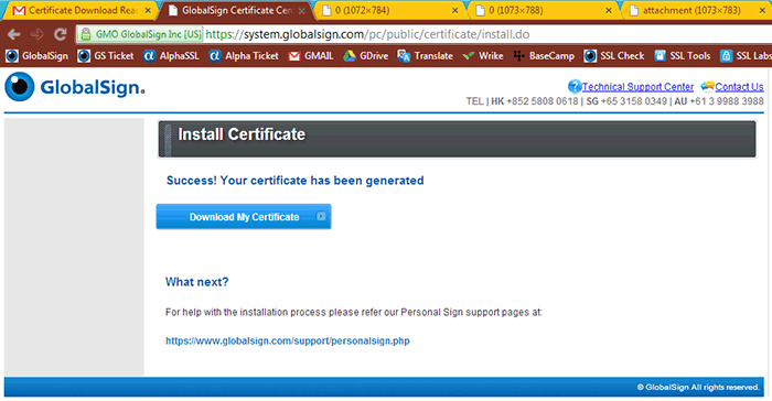 Download the Certificate