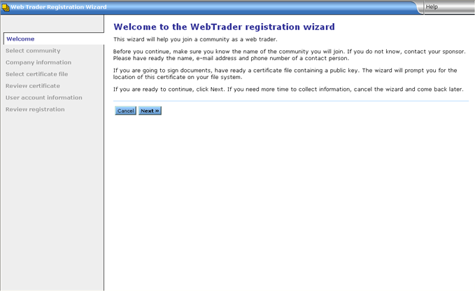 Registration Wizard