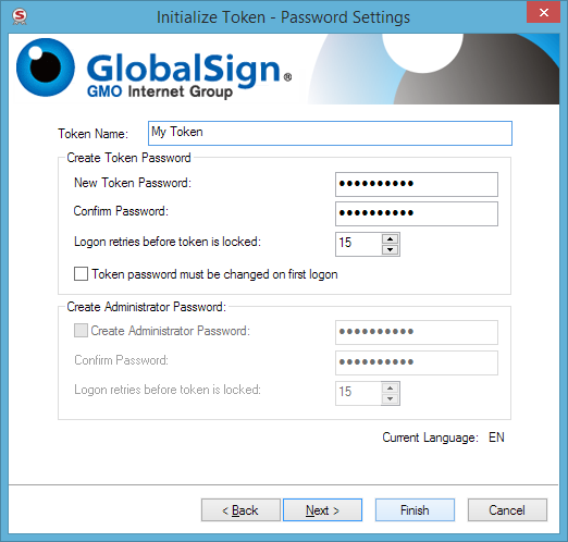 Initialize Safenet Token :: Initialize Safenet Token :: GlobalSign