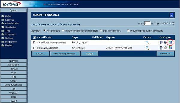 Install Certificate Sonicwall :: Install Certificate Sonicwall